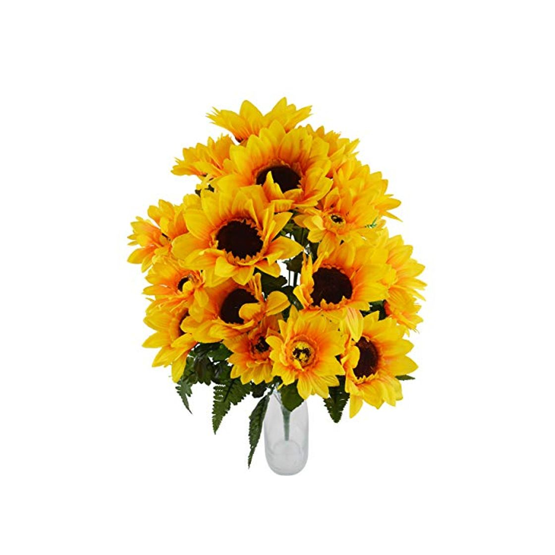 Social Herran Flores Artificiales Amarillo Girasoles al Aire Libre Composiciones de Ramo Flores Falsas Plantas Primavera Verano Decoraciones para Balcones Cementerio Jardín Interiores