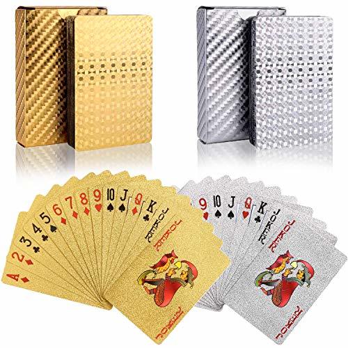 Product BETOY póker Naipes 2 Paquete Cartas de Poker Impermeables Cartas de póker