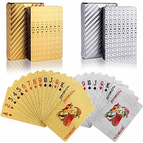 BETOY póker Naipes 2 Paquete Cartas de Poker Impermeables Cartas de póker