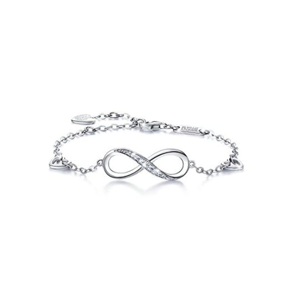 Social Billie Bijoux Pulsera de Plata esterlina Mujer Símbolo Amor Infinito Brazalete de