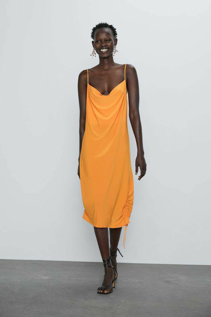 Fashion Vestido laranja 