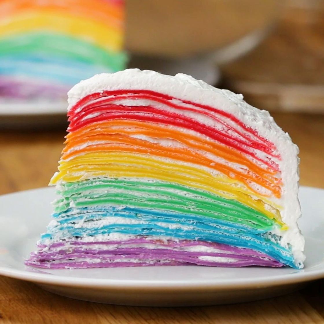 Moda Rainbow Crepe Cake Recipe by Tasty