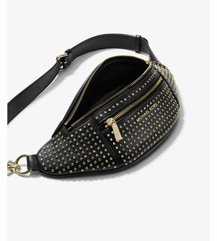 Moda Medium Studded Leather Belt Bag