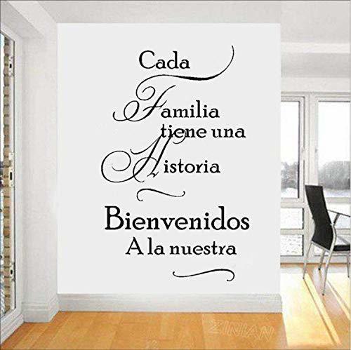 Lugar xutongrui  Spanish Home Quotes Vinilos decorativos Cada familia tiene una historia BIENVENIDOS