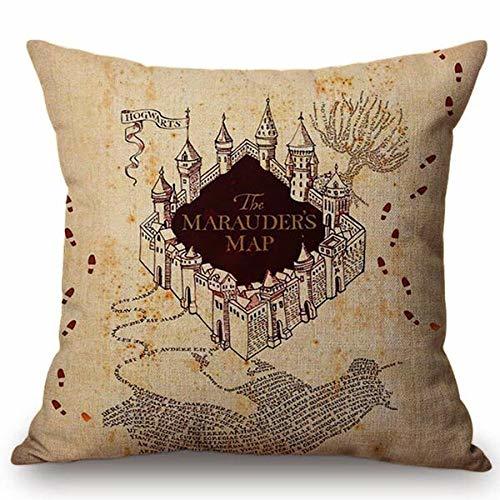 Lugar STARKWALL Cojines De Tiro Decorativo Harry Potter Hogwarts Casas Logo Patrón Cojín