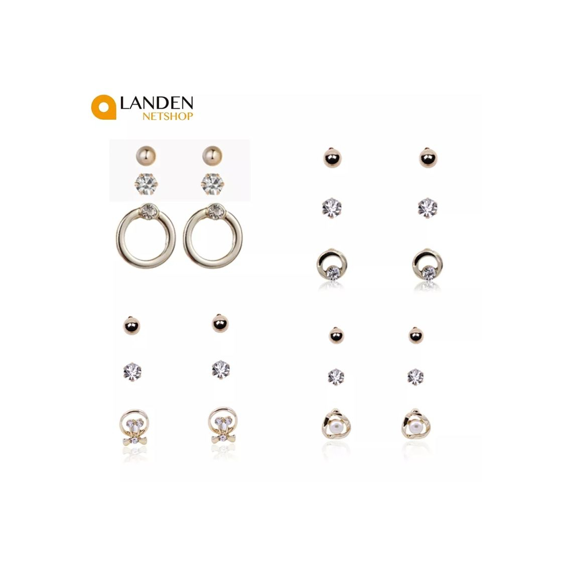 Social 3 pares de pendientes