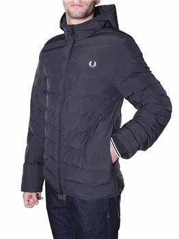 Fashion FRED PERRY Insulated Hooded Jacket Abrigos Hombres Negro