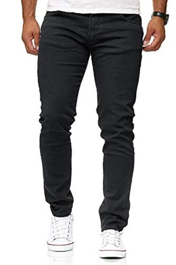 Redbridge Vaqueros Hombres Pantalones Denim Colored Slim Fit Negro W34 L30