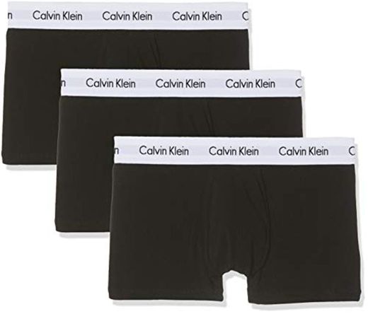 Calvin Klein Cotton Stretch Low Rise Trunk, Bóxers para Hombre, Negro