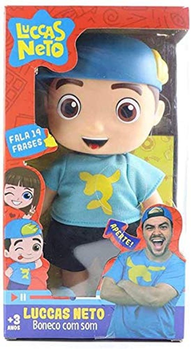 Product Luccas Neto Figura de acción Juguetes Modelo de muñeca de Vinilo de 25 cm con Sonido para cumpleaños de niños