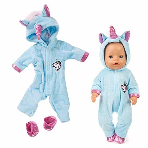 Social Amycute 43 cm la Ropa de la Muñeca del Traje del Unicornio