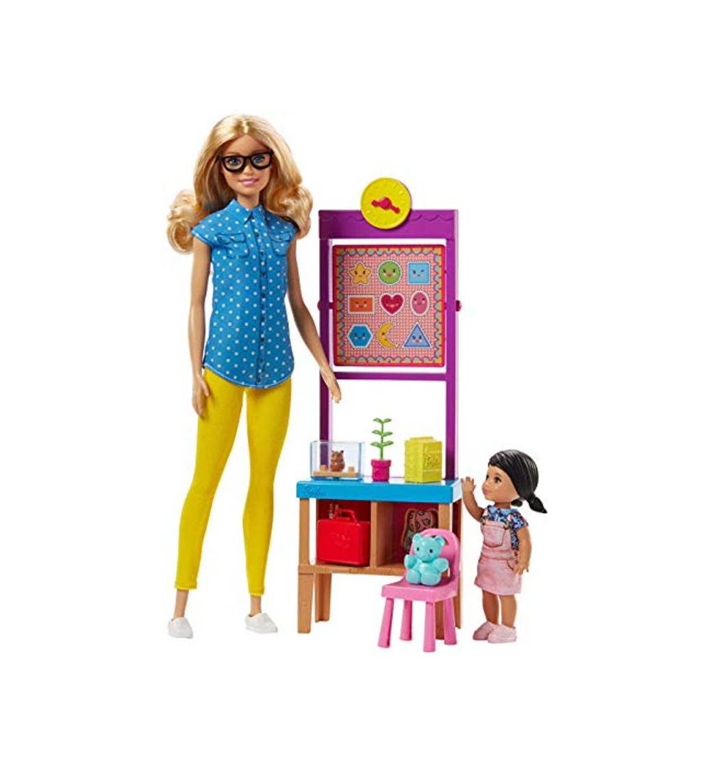 Productos Barbie Quiero Ser Maestra, muñeca rubia con accesorios