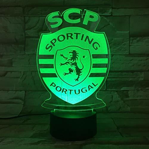 Product Lixiaoyuzz Lámparas De Mesa 3D Lisboa Sporting Clube De Portugal Led Illusion