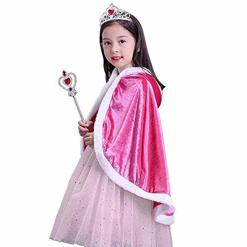 Place Vicloon Capa Disfraces de Princesa Costume para Niñas y Accesorios Tiara