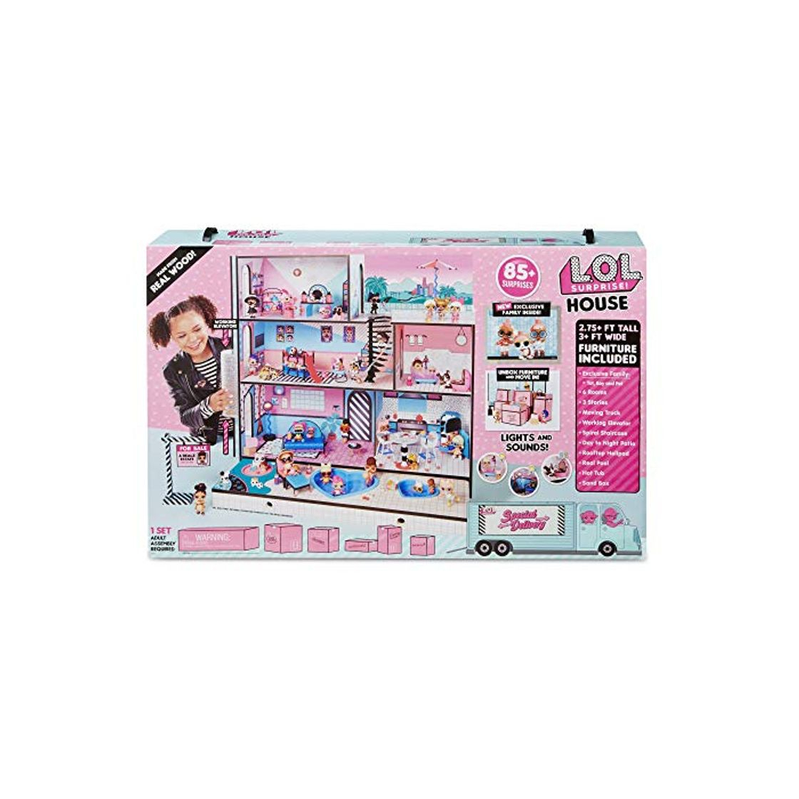 Productos L.O.L. Surprise!- Casa con Madera Real y 85+ Sorpresas, Multicolor