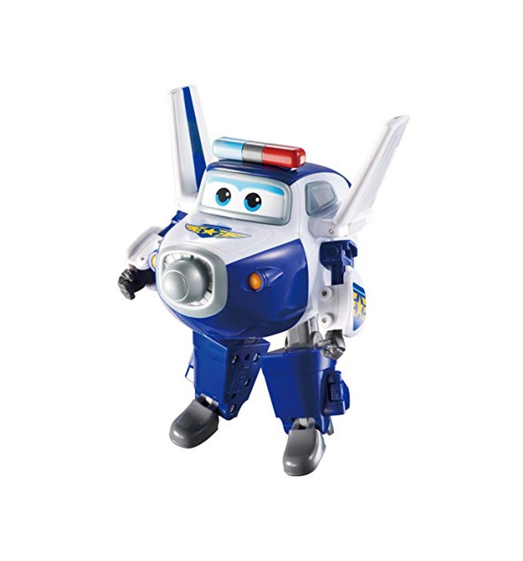 Product Alpha Animation & Toys- Transforming Paul Figura Transformable, Color Azul/Blanco