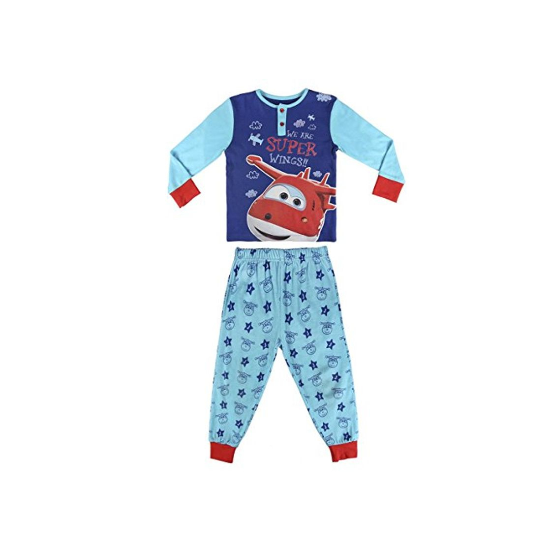 Product Super Wings - Pijama Manga Larga 2 Piezas Interlock 100% Algodón