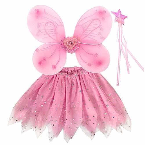 Producto EQLEF Traje de Hadas para niños, alas de tutú Alas de Mariposa