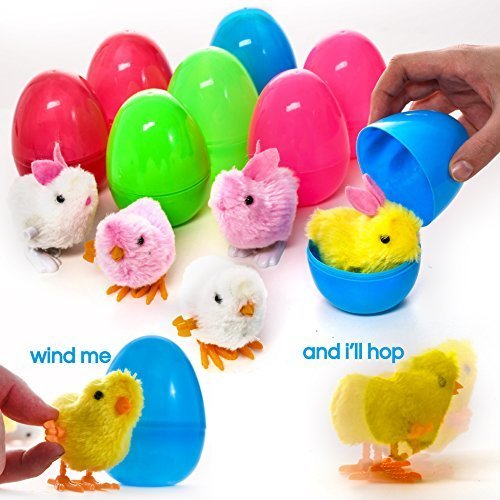 Place PREXTEX Huevos de Pascua de Juguete Grandes Rellenos de Conejos y Pollitos