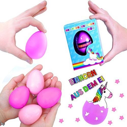 German Trendseller® 3 x huevo de unicornio ┃hatching egg┃┃ fiestas infantiles┃ idea