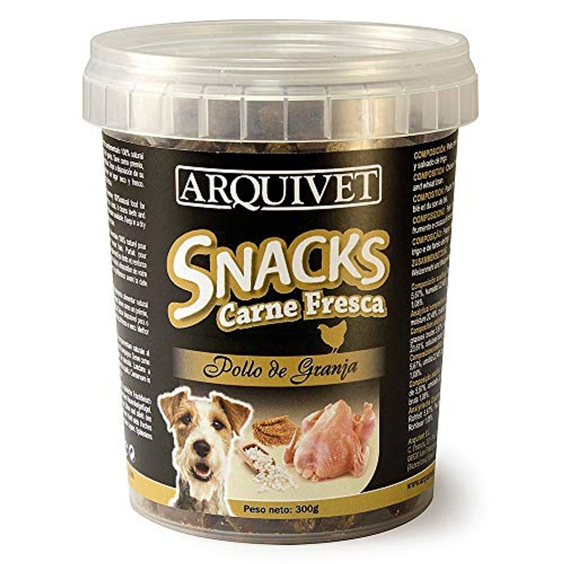 Productos Arquivet Snacks carne fresca pollo de granja 300g