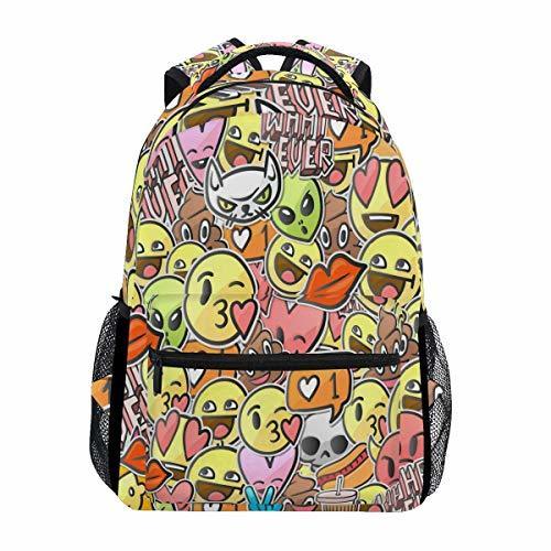 Lugar HGQHXY.U Emoji Emoticon Labios Patr¨®n Mochila Escuela de Viaje Bolso de Hombro