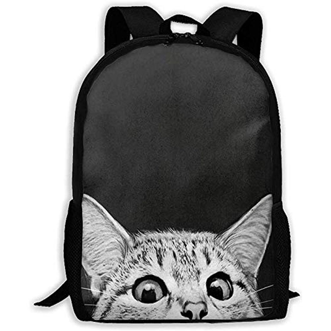 Products Funny Cat Black Print Mochila para Adultos Mochila de Viaje Business Bags Laptop Ligera para Estudiantes para Hombres y Mujeres