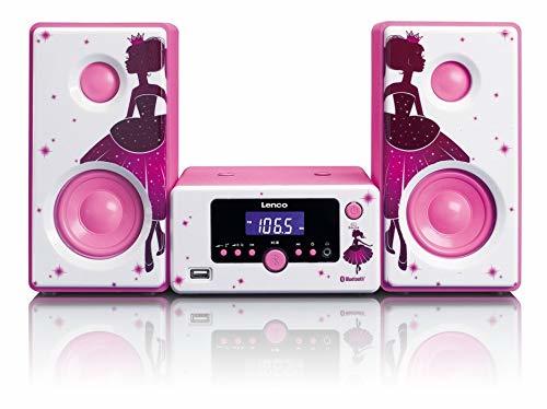 Social Lenco MC-020 Home Audio Mini System 10W Rosa, Blanco - Microcadena