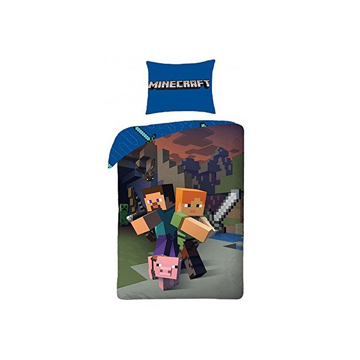 Product Juego de ropa de cama infantil con diseño de Minecraft