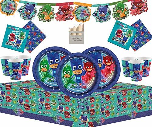 Productos PJ Masks 50 Piezas de Juegos de vajilla de Fiesta de cumpleaños