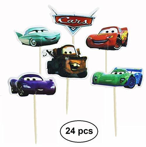 Product WIKI Fiesta Cars Cupcake Topper Decoracion Tarta Cumpleaños, Decoración Infantil, Decoracion Cumpleaños