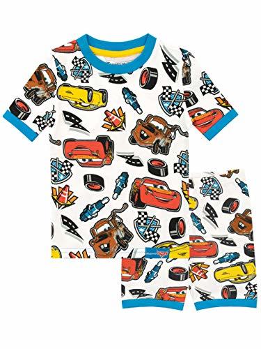 Product Disney Pijamas de Manga Corta para niños Cars Blanco 7-8 Años