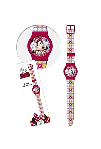 Star  Disney Minnie Reloj de Pulsera Digital, diámetro