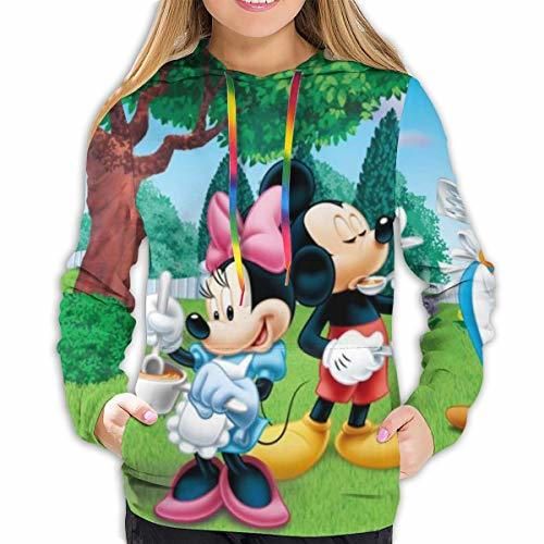Sudadera con capucha para mujer, diseño de Mickey Mouse Minnie Mouse, con