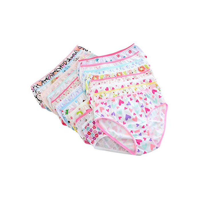 Product BOBORA Bragas Niña Ropa Interior Niñas Algodón Braguitas Calzoncillos Briefs 6Pack para