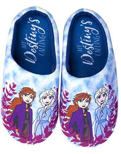 Productos Azul Mula Niños de Frozen 2 Destino Chica Slip-en Zapatillas