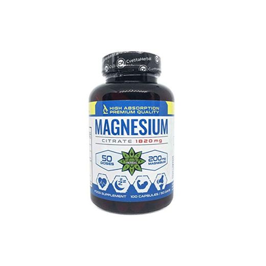 Cvetita Herbal, Suplemento de Citrato de Magnesio capsules Aumenta Testosterona Energía Rendimiento