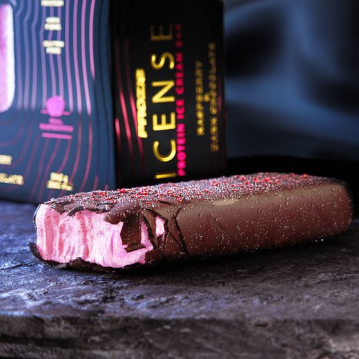 Fashion Icense Protein Ice Cream Bar Framboesa e Chocolate Preto