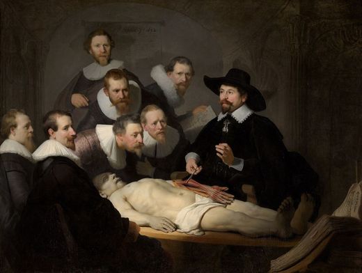 "Lección de anatomía del Dr. Nicolaes Tulp" de Rembrandt