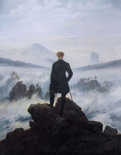 "El caminante sobre el mar de nubes" de Friedrich