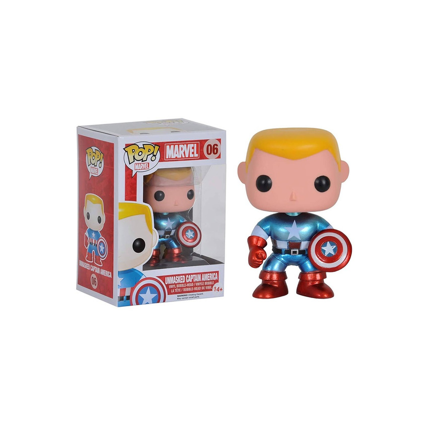 Products Funko Pop Marvel Captain America Unmasked Metalic