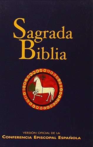 Book Sagrada Biblia. Popular rustica azul: Versión oficial de la Conferencia Episcopal Española: