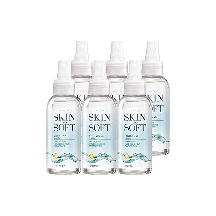 Belleza 6 x 150ml Bottles of Avon Skin So Soft Original Dry Oil