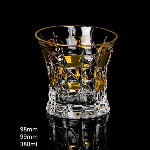 Old Fashioned Whiskey Glass Trace Golden