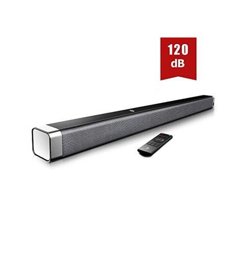 Barra de Sonido 2.0 Canales, Potencia 110dB, BOMAKER Tecnología DSP Subwoofer Incorporado