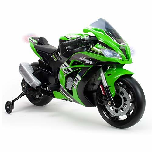 Producto INJUSA- Moto ZX10 Ninja Kawasaki de 12 V, licenciada con luces y