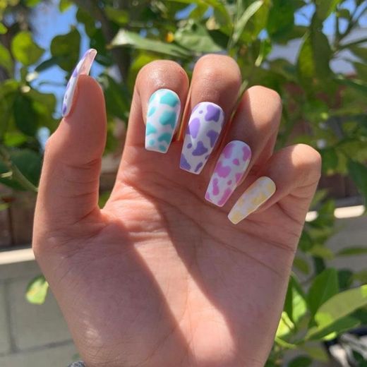 Cow print nails