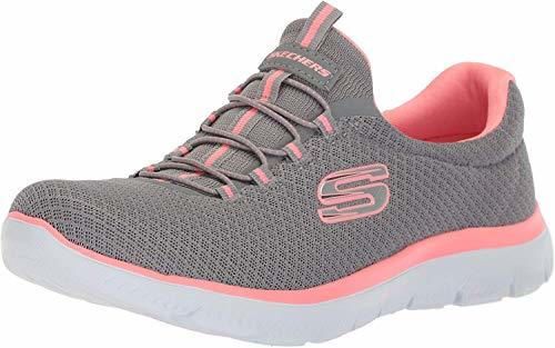 Skechers Women 12980 Low-Top Trainers, Grey