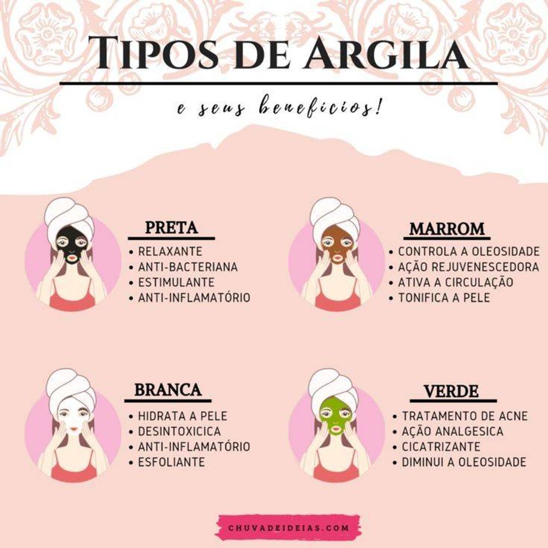 Fashion Tipos de Argilas e seus benefícios!