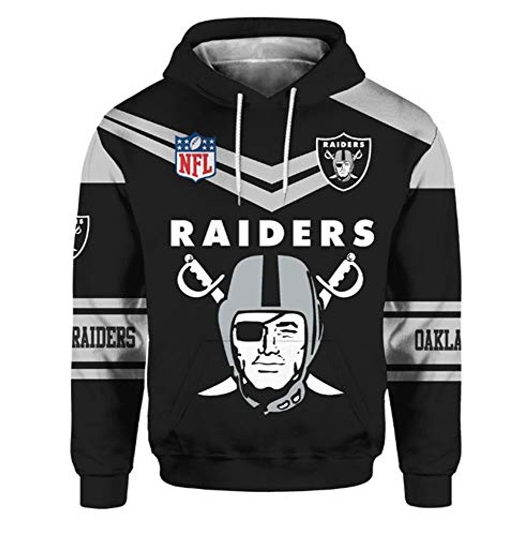 Products NFL Baseball Oakland Raiders Sudaderas con Capucha Sudadera con Capucha Casual Suelta